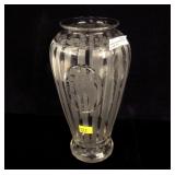 9" Hawkes No. 1058 engraved vase, signed
