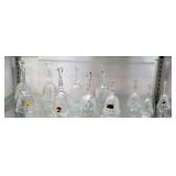 Collection of 11 crystal and glass bells