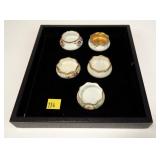 Lot of five porcelain salts