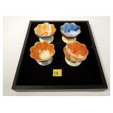 Set of four vintage Japanese salts