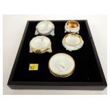 Lot of five assorted porcelain salts