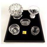 Lot, five salts, including signed Hawkes and