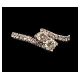 14K White gold "Ever Us" two-stone diamond ring