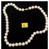 20" Large freshwater pearl necklace with 14K