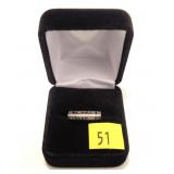 Sterling silver black and white diamond