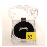 Sterling silver black and white diamond