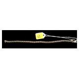 Sterling silver diamond tennis bracelet