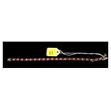 Sterling silver garnet tennis bracelet