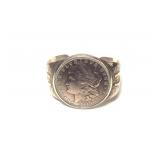 1921-S Morgan dollar sterling silver cuff bracelet