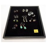 Lot, sterling silver earrings