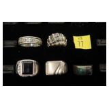 5- Sterling silver rings