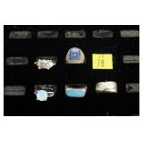 5- Sterling silver rings
