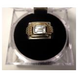 14K Yellow gold and sterling men