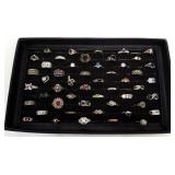50- Sterling silver rings
