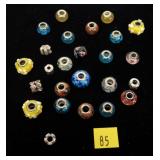 Lot, sterling silver bead charms