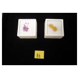 Lot, two oval yellow sapphires, 7.0 ct., and