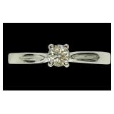 14K White gold modified round brilliant cut