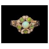 14K Yellow gold Victorian opal ring with