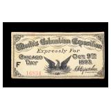 1893 World Columbian Exposition ticket