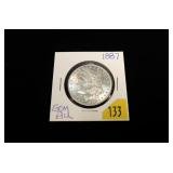 1887 Morgan dollar, gem BU