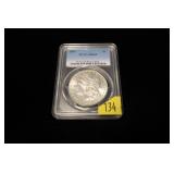 1887 Morgan dollar, PCGS slab certified MS-65