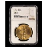 1924 $20 Gold Saint-Gaudens Double Eagle,