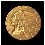 1910-D $5 Gold Indian Half Eagle
