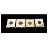 4- 1909 VDB Lincoln cents