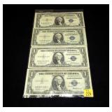 4- $1 Silver certificates, series of 1935