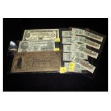 Lot of Confederate bond coupons and reproduction