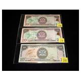 3- Trinidad and Tobago notes: 2- $20 and $10