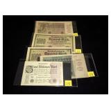 Lot of German currency, 5 pcs.
