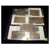 Lot of reproduction Colonial currency, 7 pcs.