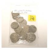 20- Liberty Head nickels 1900-1912
