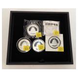 5- 1-ounce .999 silver Chinese Pandas: 2001,