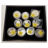 10- 1-ounce .999 silver rounds