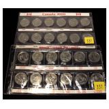 Canadian Millennium coin sets: 1999, 2000, 24 pcs.
