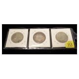 3- 1893 Columbian half dollars