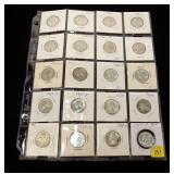 20- Washington quarters 1957-1964-D, 90% silver,