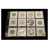 12- Washington quarters 1956-1964, 90% silver,
