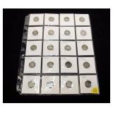 20- U.S. Barber dimes 1897-1916, 90% silver