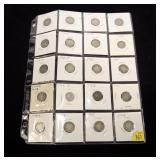 20- U.S. Barber dimes 1898-1916, 90% silver
