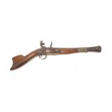 Flintlock blunderbuss, 12" silver inlaid barrel,