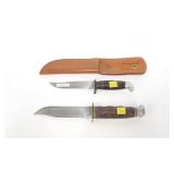 2- Knives: Kabar 1207 with sheath and Western