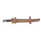 U.S. 1903 knife/bayonet with leather scabbard