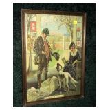 17" x 12" framed vintage " Bagged in France" WWI