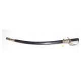 Vintage India sabre sword with engraving and