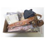 Lot, Safariland and Biachi shoulder holsters,