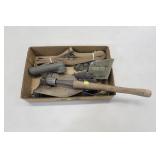 Lot, entrneching tool, pistol belt, flashlight,
