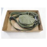 Lot, 2 pistol belts and 2 canteen covers